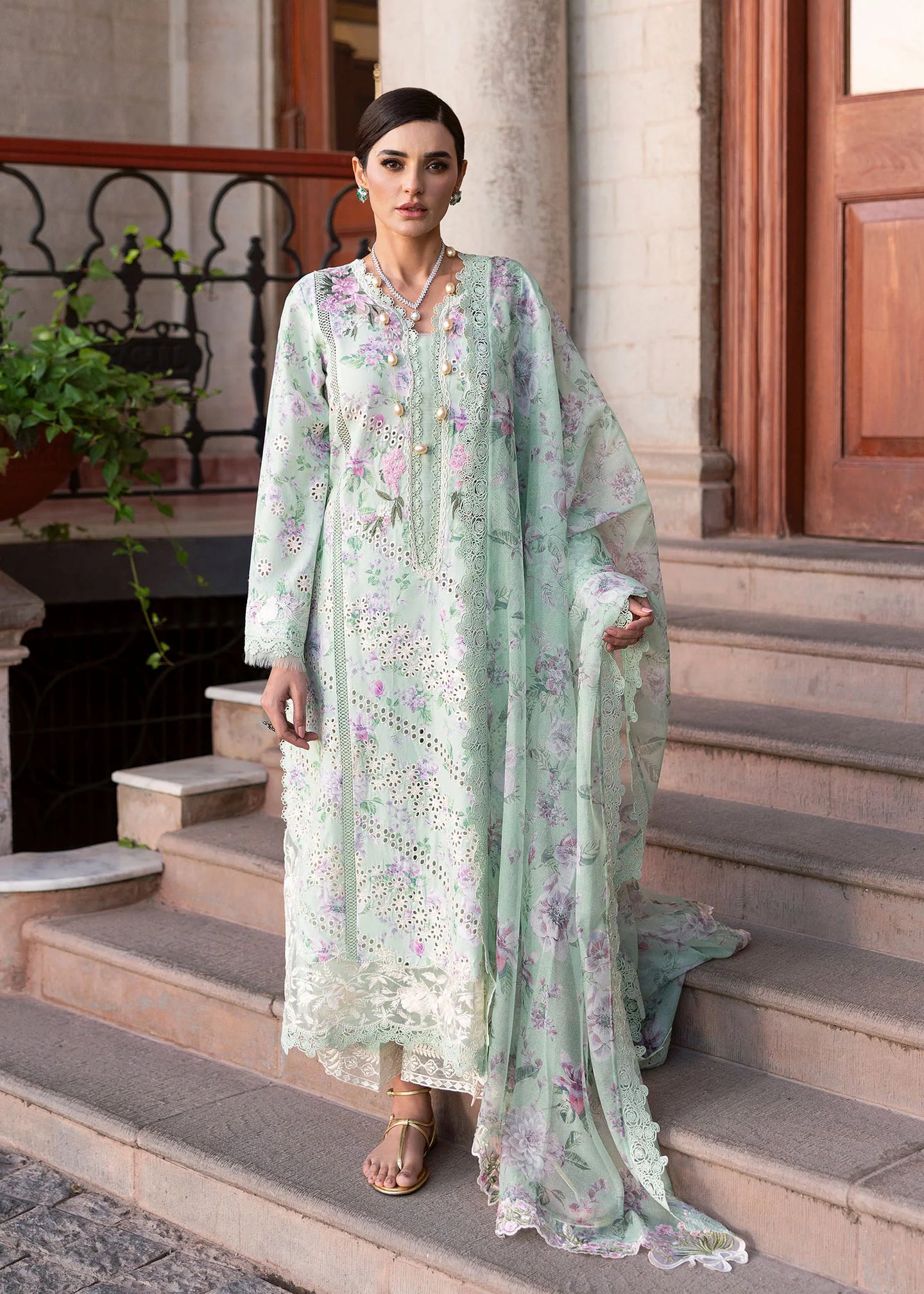 SAIRA SHAKIRA BLOOM LAWN 25 CELESTIAL BREEZE 5 B