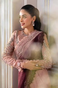 MARIA.B EMBROIDERED 2025 Unstitched Embroidered Chiffon Saree | BD-3001