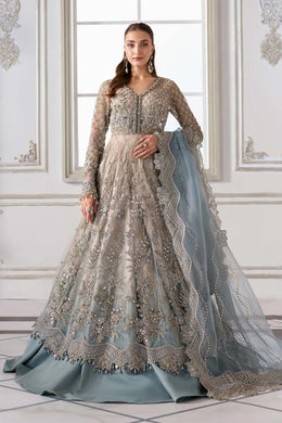 MARIA.B MBROIDERED 2025 3 Piece Unstitched Embroidered Net Suit | BD-3002