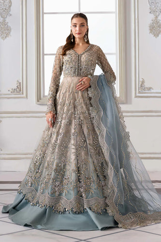 MARIA.B MBROIDERED 2025 3 Piece Unstitched Embroidered Net Suit | BD-3002